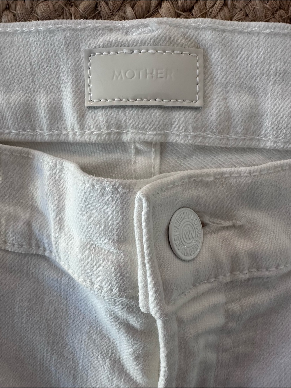 Mother The Insider Crop Step Fray White Jeans - Picture 6 of 9